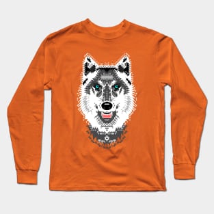 Geometric Wolf Long Sleeve T-Shirt